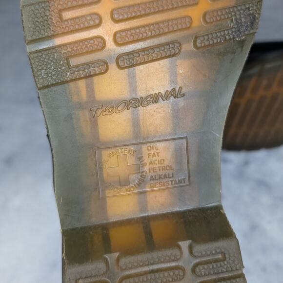 Dr. Martens 1460 Pascal Virginia Leather Combat Boots in Black, Size 8 - Picture 13 of 14